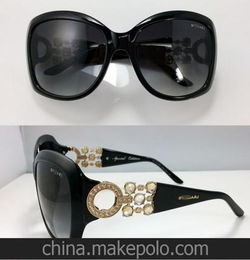 高贵华丽品牌太阳眼镜 五彩镶钻镜腿专柜品质墨镜厂家直售